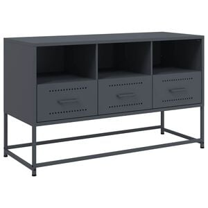 vidaXL TV Cabinet Anthracite Steel Medium Storage TV Cabinet