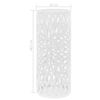 vidaXL Umbrella Stand White Powder-coated steel Medium Decorative Inlays