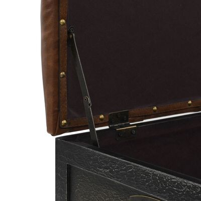 vidaXL Storage Bench with Castors 31.7" Solid Wood Fir
