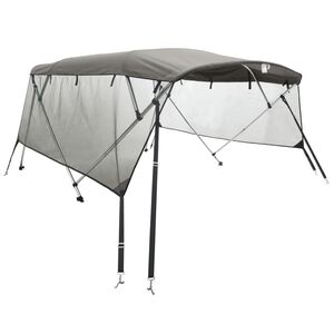 vidaXL 4-bow Bimini Top with Mesh Sidewalls 95.7x(66.9-71.7)x53.9"