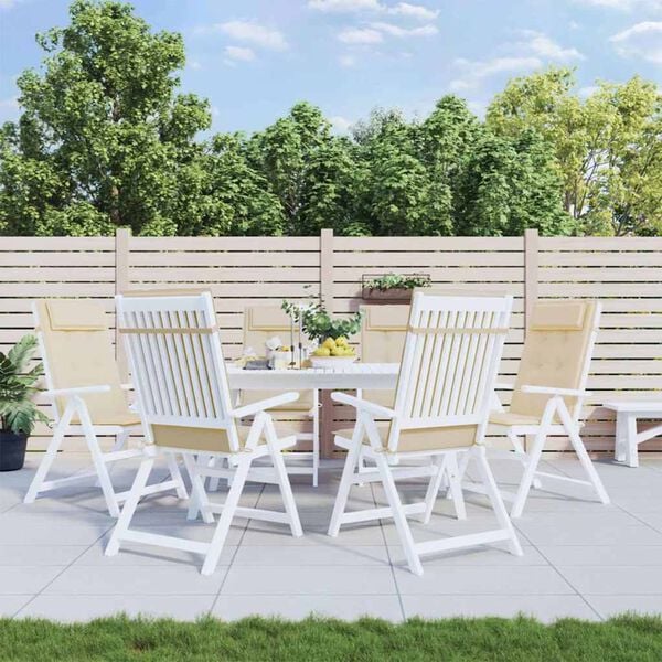 vidaXL Highback Chair Cushion Set of 6 Beige