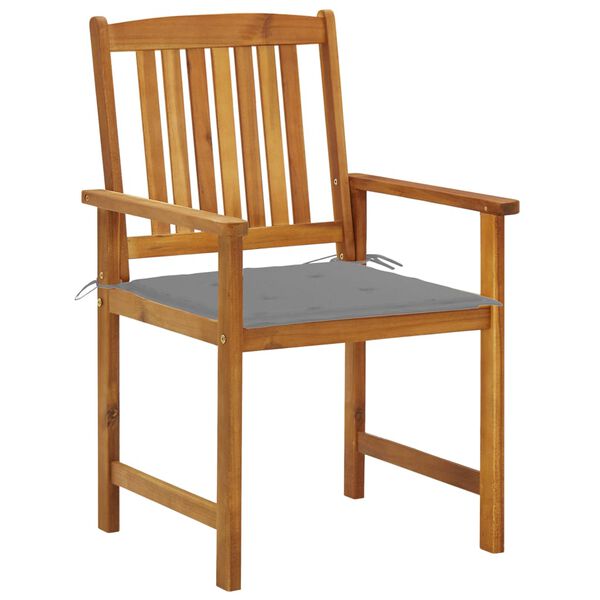 vidaXL Garden Chair Set of 4 Brown Solid Acacia wood Standard Durable