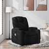 vidaXL Massage Recliner Chair Black Fabric (100% polyester), metal, plywood