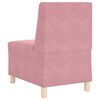 vidaXL Modular Sofa Unit Armless 2 pcs Pink 55 x 74 x 82 cm Velvet