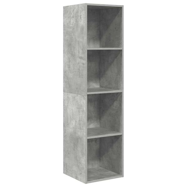 vidaXL Wall-mounted TV Stand Concrete Gray 14.6"x14.6"x56.1" Engineered Wood
