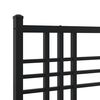 vidaXL Bed Frame Black Powder-Coated Steel Single Bed Frame