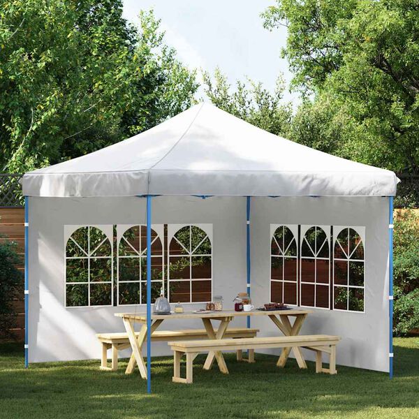 vidaXL Party Tent Sidewall White 100% PE Decorative Inlays