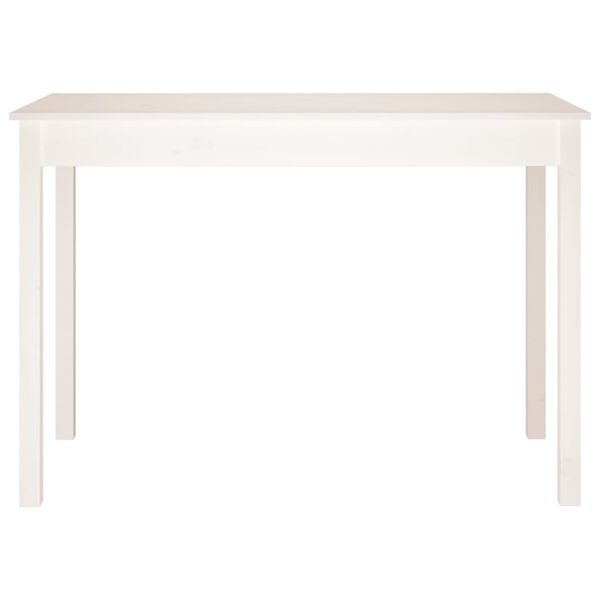 vidaXL Dining Table White Solid pine wood Compact Minimalistic