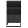 vidaXL Highboard Black Steel 27.0x15.2x48.6 in Highboard Rectangular