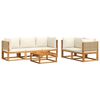 vidaXL Garden Sofa Set Beige Solid acacia wood