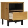 vidaXL Bedside Cabinet Oak Solid pine wood, engineered wood, plastic