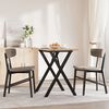 vidaXL Dining Table Natural Pine Wood and Black