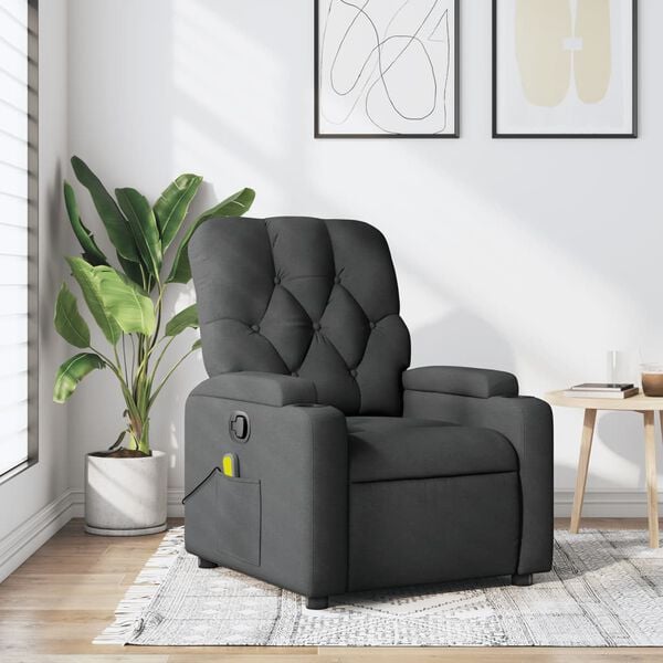 vidaXL Massage Recliner Chair Dark grey