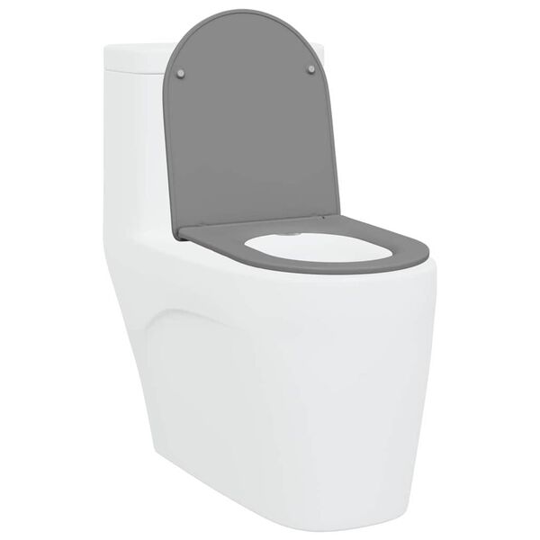 vidaXL Quick Release Toilet suitable for Seat Gray 44 x 36.4 x 3.4 cm