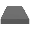 vidaXL Wall Shelf Set of 2 High gloss grey Honeycomb MDF, metal