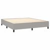 vidaXL Bed Frame Light Grey 100% Polyester fabric, plywood, engineered wood