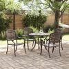 vidaXL Garden Dining Set 5 pcs Bronze 35.4" x 35.4" x 29.5