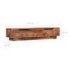 vidaXL TV Cabinet Light Brown Solid Acacia Wood, Engineered Wood 57.1 in