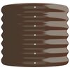 vidaXL Garden Raised Bed Brown Powder-Coated Steel 44.9 x 15.7 x 14.2 in
