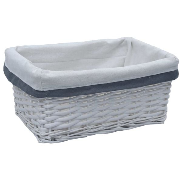 vidaXL Nesting Basket Set White Willow Various Sizes Stackable