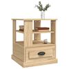 vidaXL Side Table Sonoma oak Engineered wood Medium Side Table Square