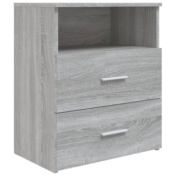 vidaXL Bed Cabinet Grey Sonoma Engineered wood 19.7x12.6x23.6 in