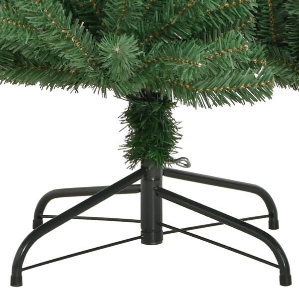 vidaXL Artificial Hinged Christmas Tree Green PVC, metal 47.2 in
