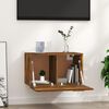 vidaXL Floating Cabinet Smoked Oak Engineered Wood Cabinet Rectangular