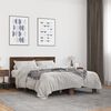 vidaXL Bed Frame Brown Oak Engineered wood, metal Small Double Durable