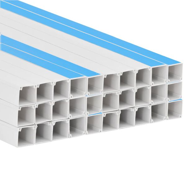 vidaXL Cable Trunking Self-Adhesive 0.98"x0.98" 98.4' PVC
