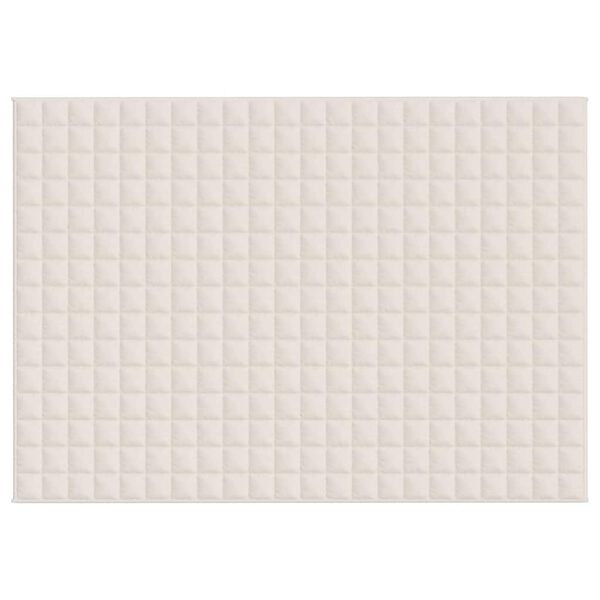 vidaXL Weighted Blanket Light cream Cotton, Polyester, Glass beads