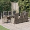 vidaXL Garden Dining Set Black and gray