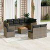 vidaXL Garden Sofa Set Grey, Dark Grey