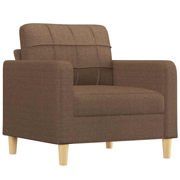 vidaXL Sofa Chair Brown Fabric (100% polyester), metal, textilene Single
