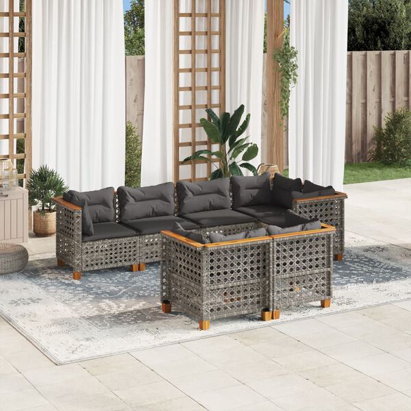 vidaXL Garden Sofa Set Grey