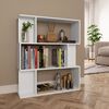 vidaXL Book Cabinet White Engineered wood Medium Book Cabinet