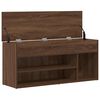 vidaXL Shoe Bench Brown Oak Engineered Wood Medium Shoe Bench