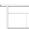 vidaXL Bed Frame White Powder-coated metal, Plywood Twin Durable