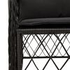 vidaXL Bistro Set Black Poly Rattan, Steel, Tempered Glass, Polyester