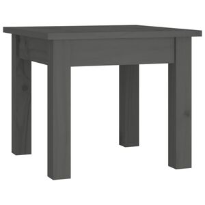 vidaXL Coffee Table Grey Solid Pine Wood 13.8x13.8x11.8 in Minimalistic