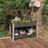 vidaXL Garden Raised Bed Gray Wood plastic composite, Steel Large