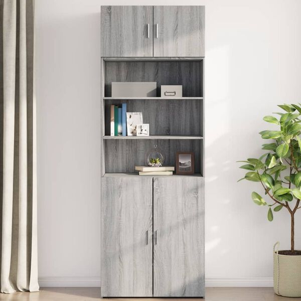 vidaXL Wall Cabinet Grey Sonoma Engineered Wood 31.5in x 16.7in x 15.7in