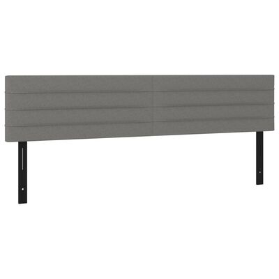 vidaXL LED Headboard Dark Gray 70.9"x2"x30.7"/34.6" Fabric