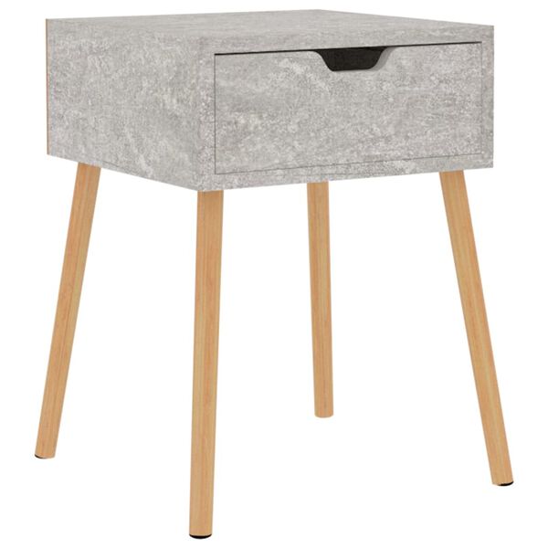 vidaXL Bedside Cabinet Concrete grey Engineered wood Medium