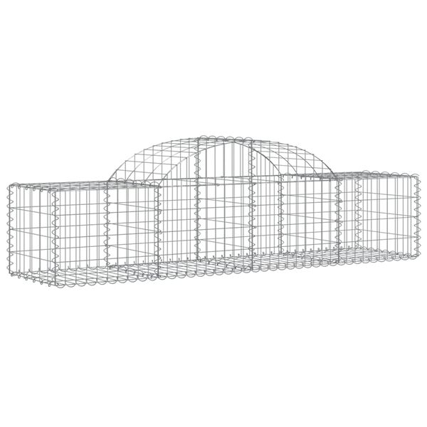 vidaXL Gabion Basket Set of 10 Silver Galvanized iron Large