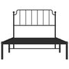vidaXL Bed Frame Black Powder-Coated Steel 42.1 x 79.9 in Bed