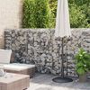 vidaXL Gabion Wall with Covers Galvanized Steel 236"x19.7"x59"