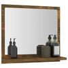 vidaXL Mirror Smoked Oak Engineered wood, acrylic 15.7 x 4.1 x 14.6 in