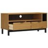 vidaXL TV Cabinet Oak Solid pine wood with an oak finish Medium
