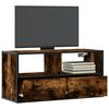 vidaXL TV Cabinet Smoked Oak Engineered Wood 31.5 in TV Cabinet